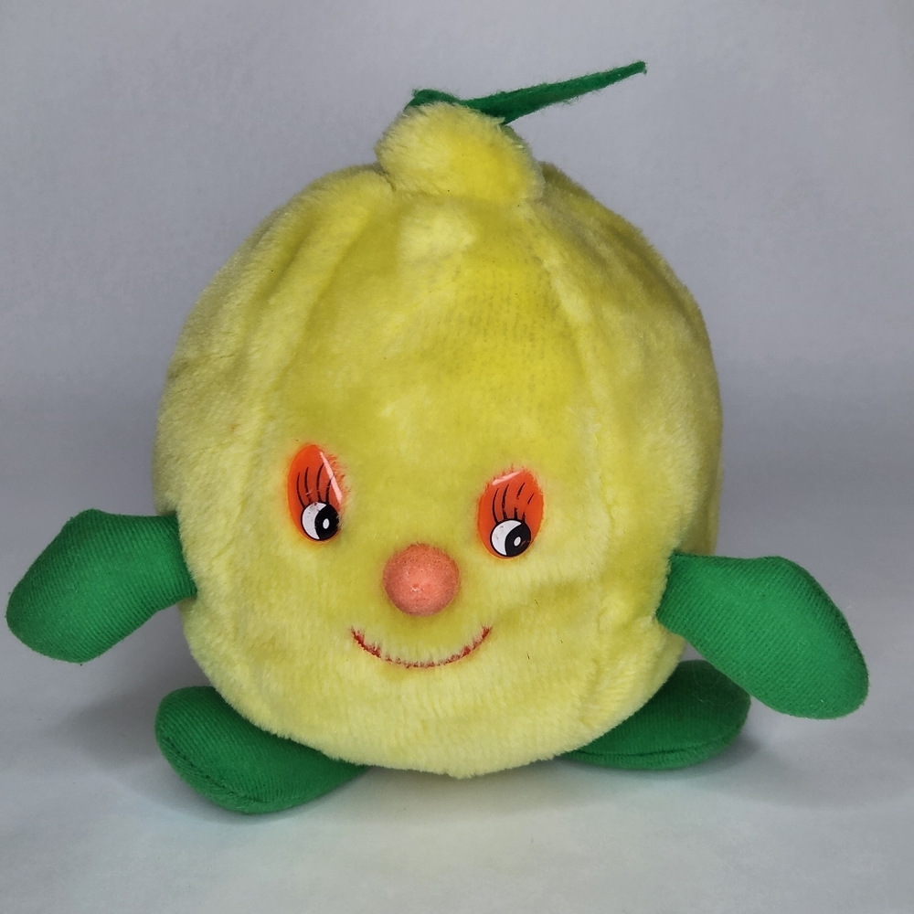 Vintage Lemon Plush Fruit Doll